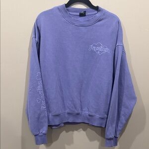 PacSun Lavender‎ Heart oversized Sweatshirt, Size S